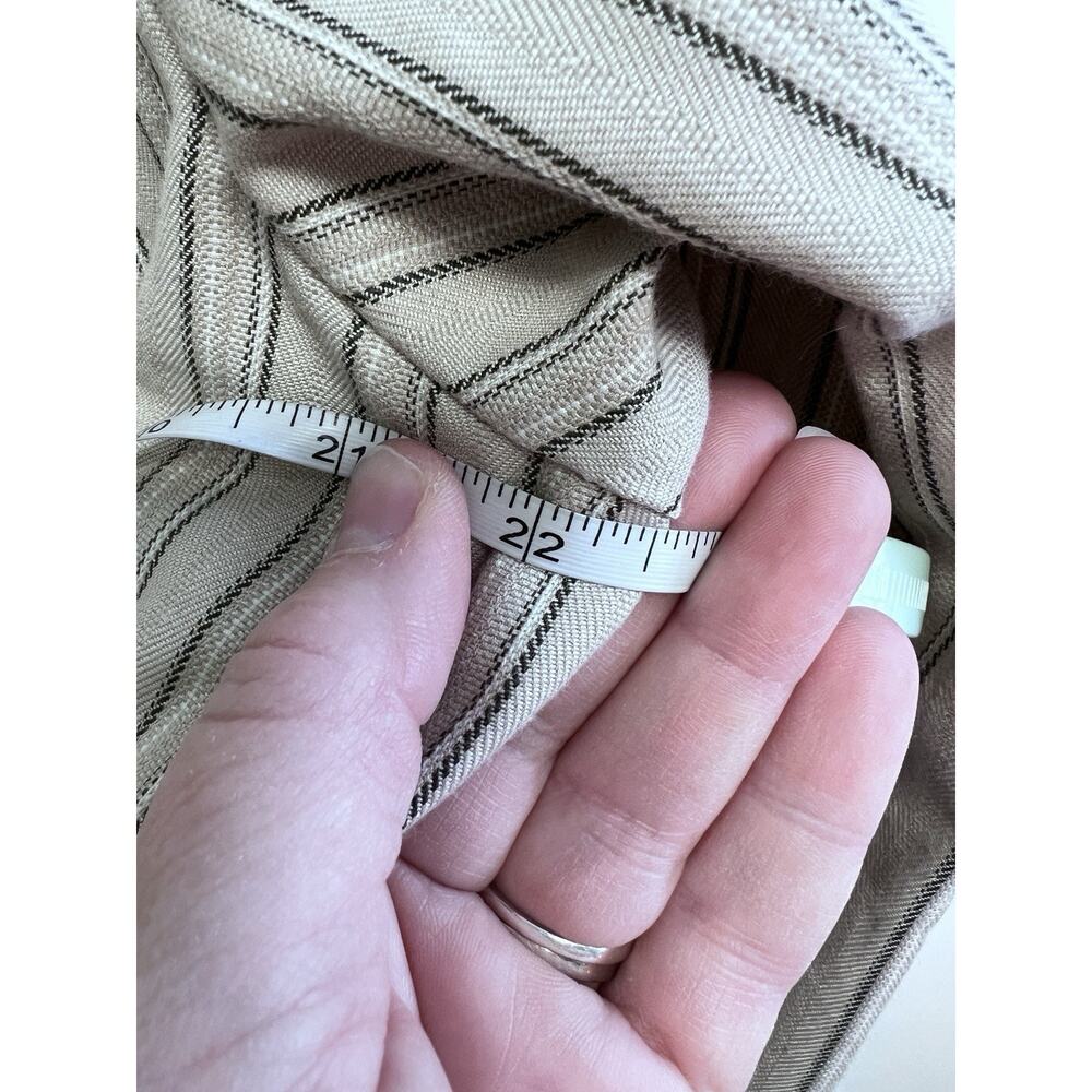 Y2K Boho Jacket Floral Embroidery XL Pinstriped Full Zip Whimsy Hippie Artsy - Picture 12 of 14